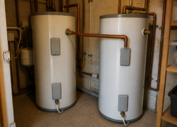 Legionella risk increased by water heaters installed in series configurations