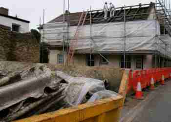 Asbestos roof tiles removal at Jersey site passes safety inspection